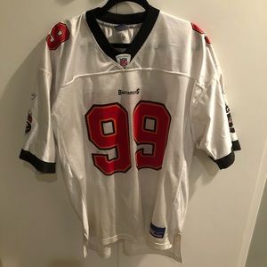 BUCCANEERS VINTAGE NFL JERSEY 99 SAPP WHITE RARE